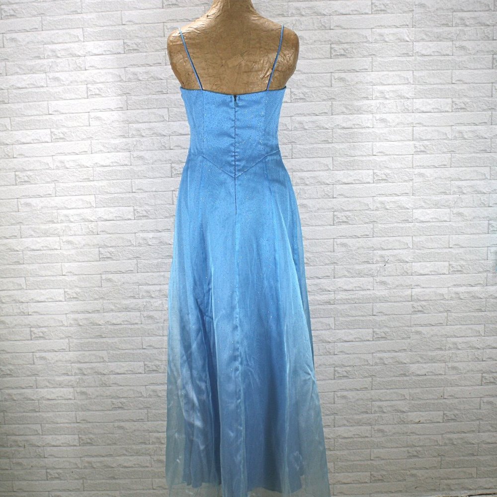 ZUM ZUM Dress Prom Sparkle Organza Homecoming Long Gown Light Blue Juniors 7 - Picture 6 of 16